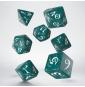 Lot de 7 dés - Classic RPG - Vert perlé et blanc