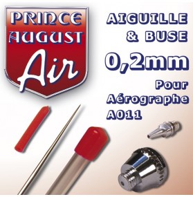 AA022 – Aiguille & Buse 0,2 pour aérographe A011