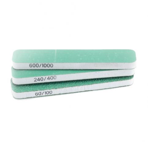 T04001- 3 blocs de ponçage 90x19x6mm double face & double grain