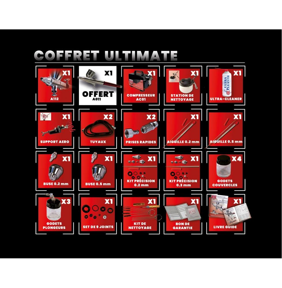 AX 20 - Coffret Ultimate Aérographes compresseur et accessoires