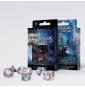 Lot de 7 dés- Classic RPG- Transparent bleu et rouge 