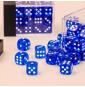 Lot de 36 dés 6 faces - Bleu Transparent